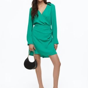 H&M Green Wrap Dress